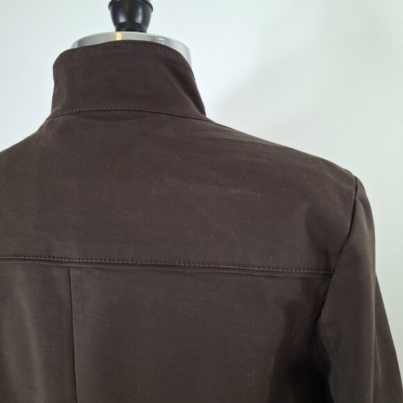 Womens Peplum Utility Jacket Sz 13/14 Brown Smart Cotton - Picture 11 of 16